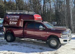 VT Plumbing truck providing plumbing, heating, and air conditioning services in Vermont.